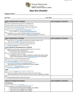 free 50 useful new hire checklist templates &amp;amp; forms ᐅ templatelab personnel file checklist template samples