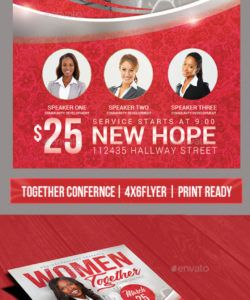 free church event or women&amp;#039;s conference flyer template church conference flyer template