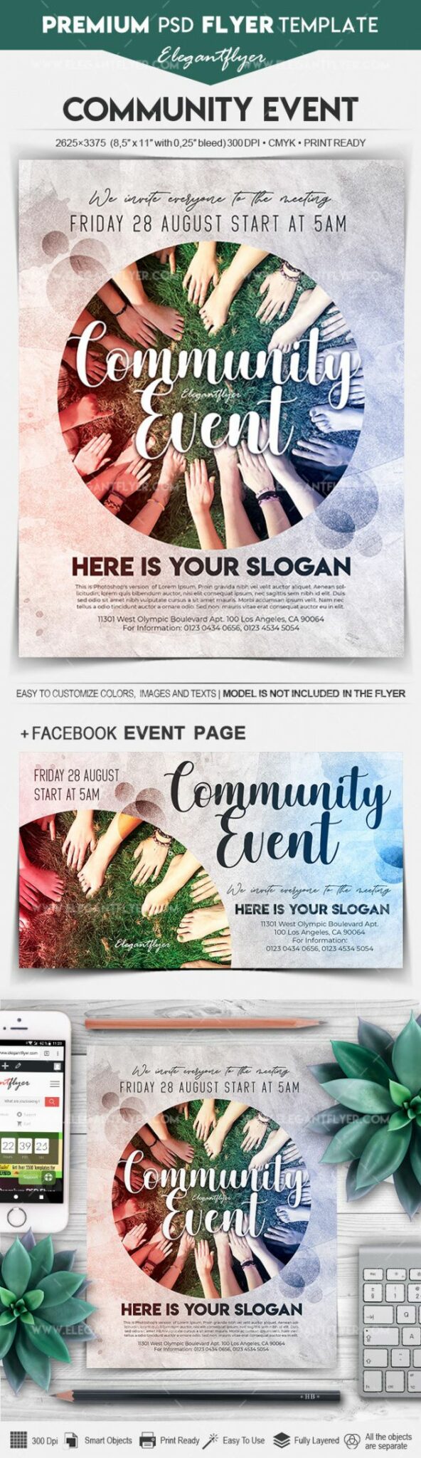 Free Community Event Flyer Psd Template Community Event Flyer Template