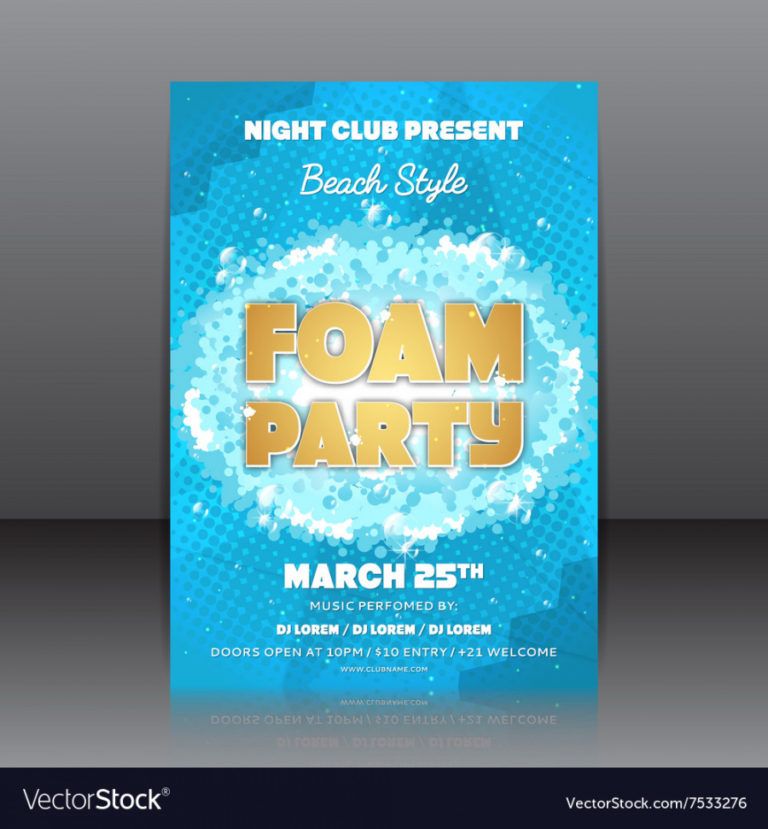 Free Foam Party Flyer Foam Party Flyer Template PDF | Dremelmicro