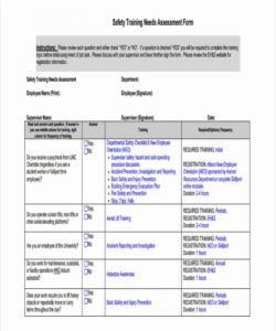 free free 5 training needs assessment forms in ms word  pdf training needs analysis template form sample