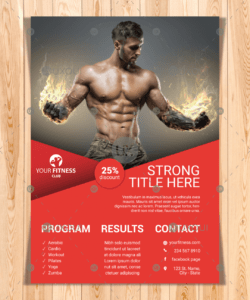 free gym &amp;amp; fitness center flyer template design vector with different activities fitness center flyer template and sample