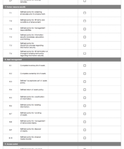 free iso 27001 checklists and templates  smartsheet internal controls checklist template