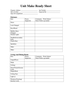 free make ready checklist  fill out and sign printable pdf template  signnow apartment turnover checklist template excel