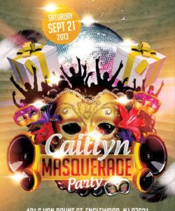 free masquerade birthday party flyer template birthday celebration flyer template and sample