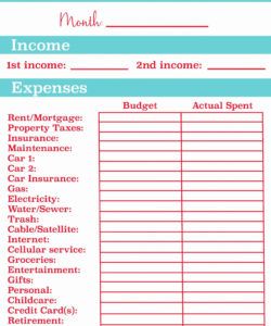 free monthly household budget template free printable finance domestic budget template