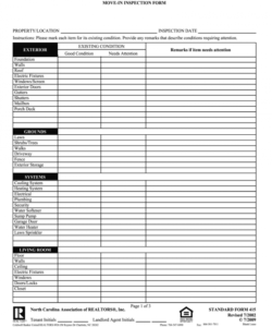 free move in inspection sheet template  fill online printable move in checklist template