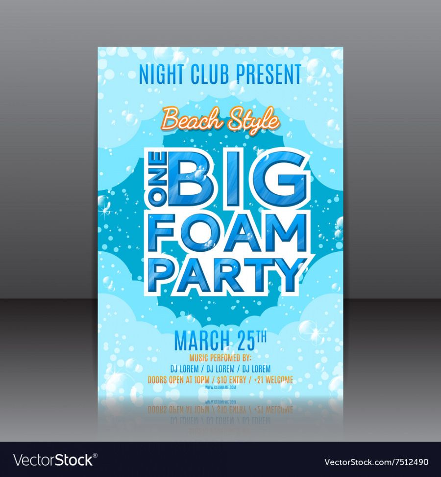 free one big foam party flyer foam party flyer template doc