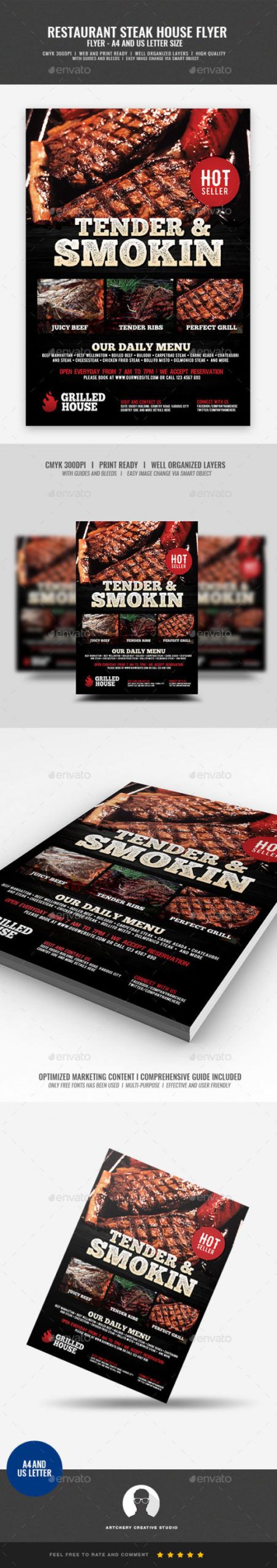 free pork ad stationery and design templates from graphicriver bull roast flyer template