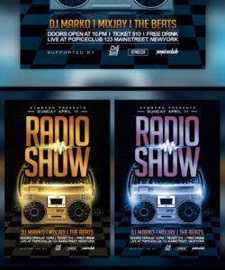 free radio show flyer template on behance radio show flyer template