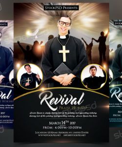 free revival  free church &amp; pastor psd flyer template on behance church revival flyer template doc