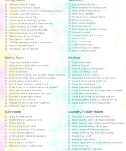 free the professional™ house cleaning checklist 80 tasks deep cleaning checklist template examples