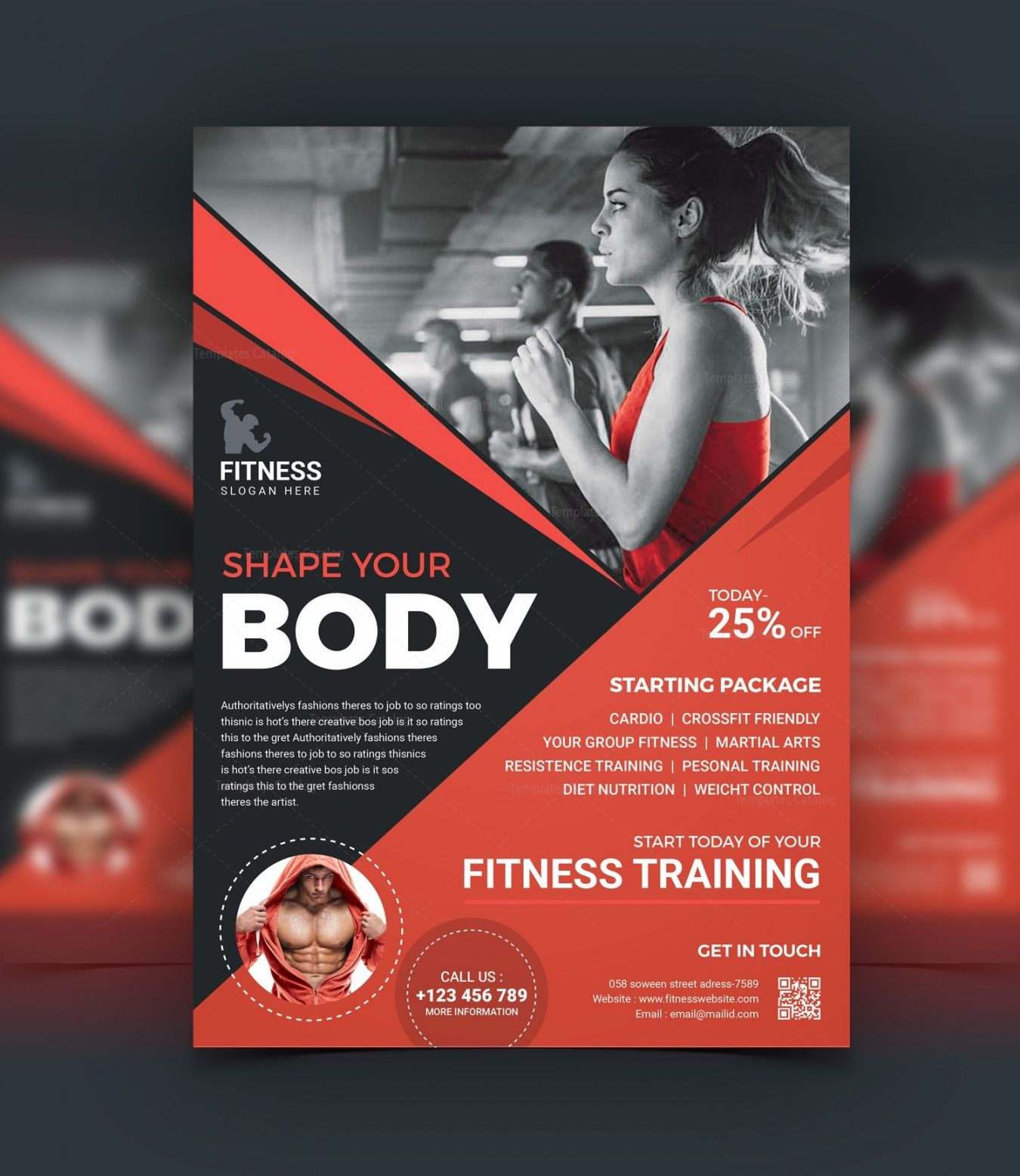 free top rated fitness center flyer design template fitness center flyer template