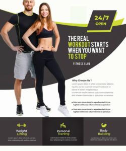 gym and fitness free psd flyer template  stockpsd fitness center flyer template