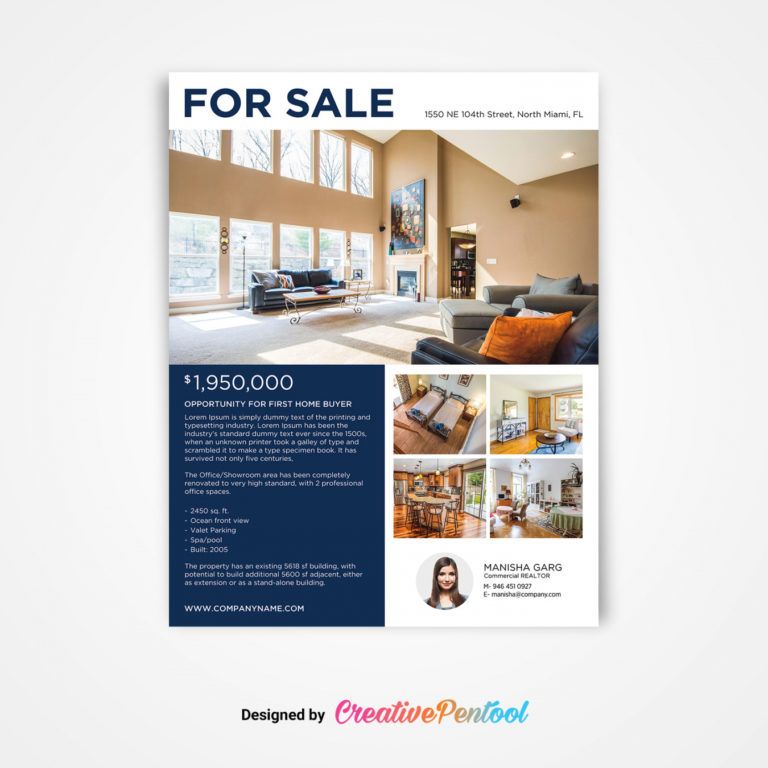Home For Sale Flyer Template