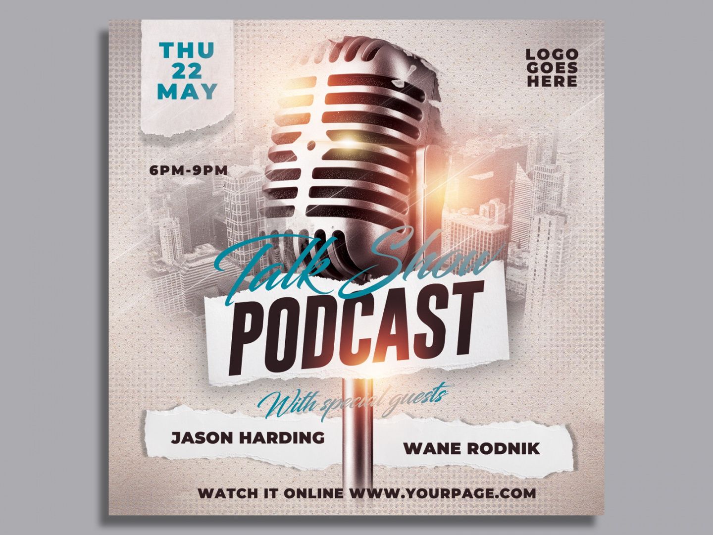 podcast talk show flyer template by hotpin on dribbble radio show flyer template doc