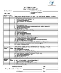 printable 50 useful new hire checklist templates &amp;amp; forms ᐅ templatelab personnel file checklist template pdf