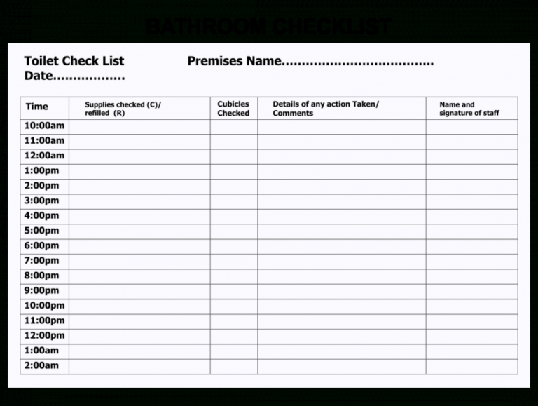 Printable 6 Best Bathroom Schedule Printable Printablee Bathroom