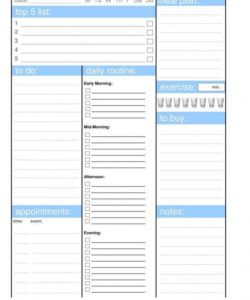 printable 6 morning routine planner templates  pdf  free &amp;amp; premium morning routine checklist template excel