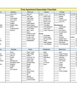 printable first  new apartment checklist  40 essential templates ᐅ apartment turnover checklist template doc