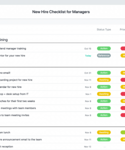 printable new hire checklist template  new employee template · asana new employee onboarding checklist template samples