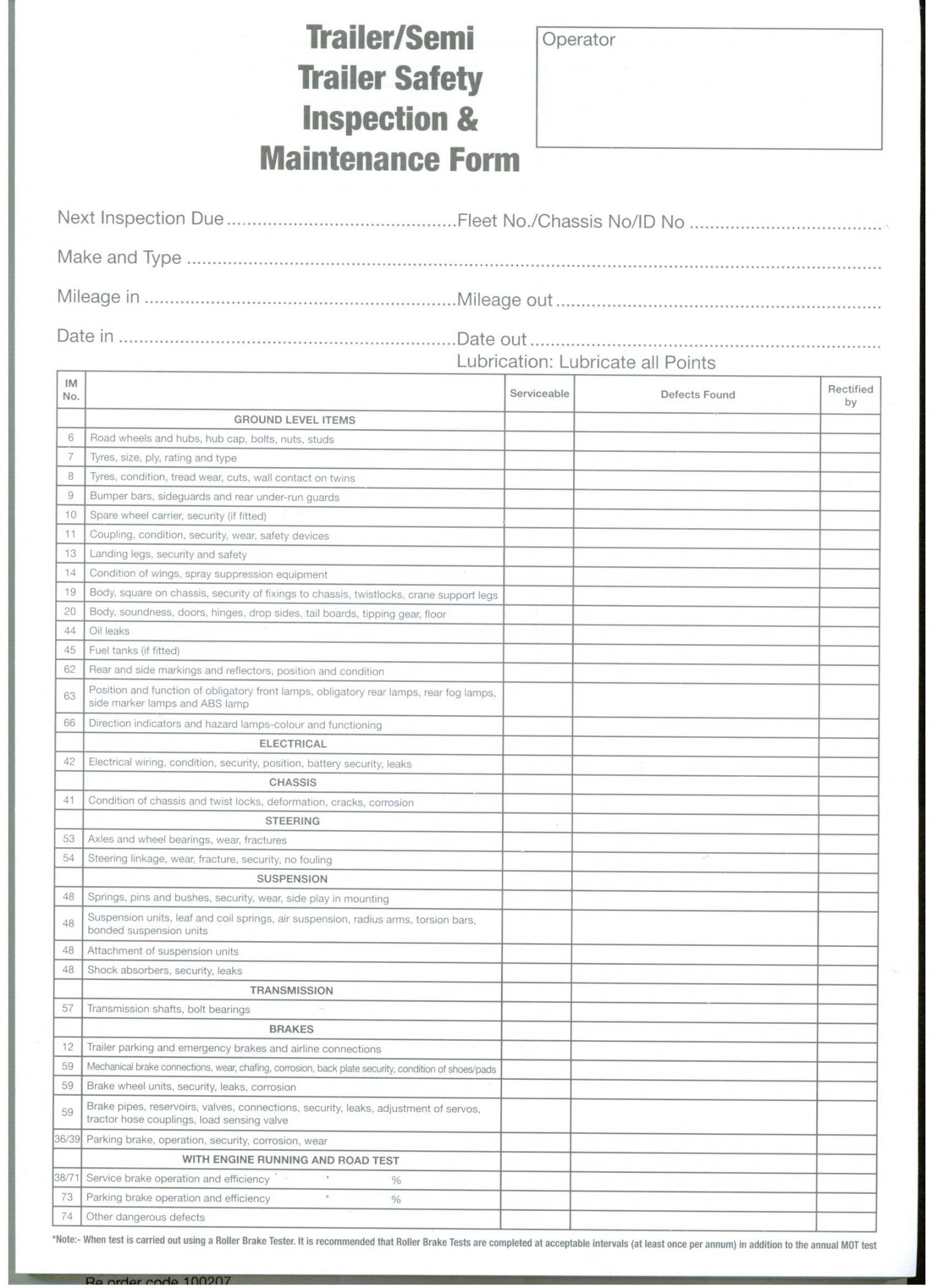 Vehicle inspection car maintenance checklist pdf - litytracker