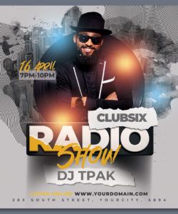 radio show party flyer template by hotpin on dribbble radio show flyer template