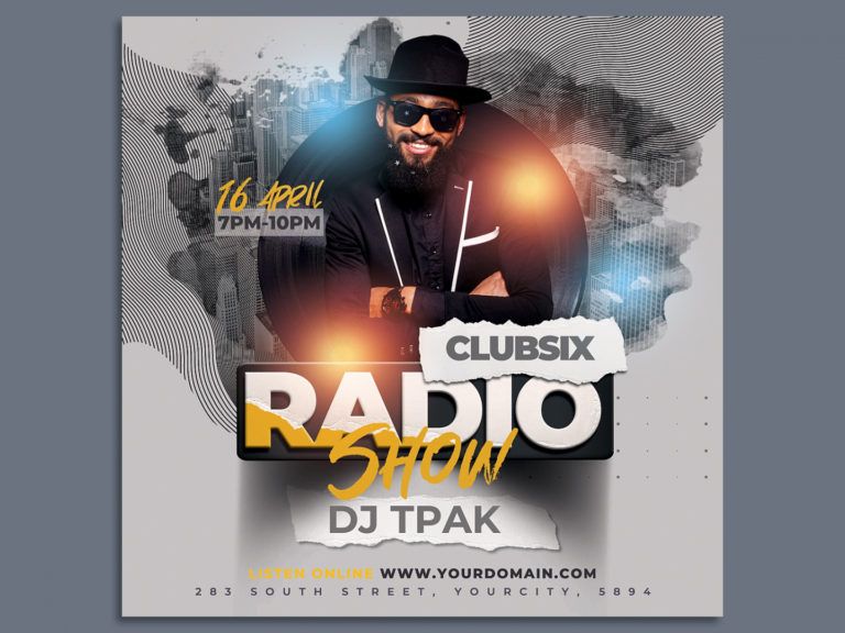 Radio Show Party Flyer Template By Hotpin On Dribbble Radio Show Flyer ...