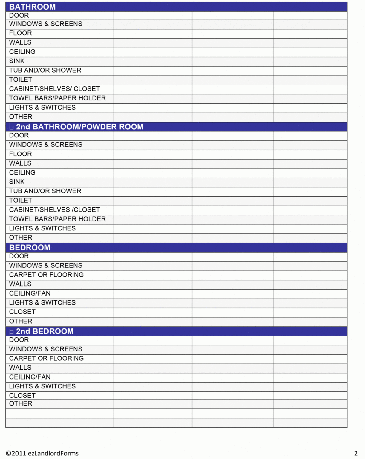 Rental Checklist Template Apartment Maintenance Checklist Apartment ...