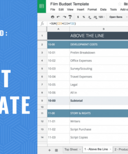 sample download your free film budget template for film &amp;amp; video independent film budget template sample