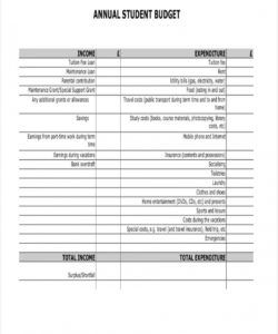 sample free 8 student budget forms in pdf  ms word university student budget template excel