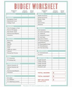 sample single person budget template  template creator single person budget template example