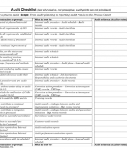 template internal audit template internal audit template internal controls checklist template