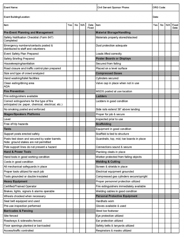 Vehiclesafetyinspectionchecklistsafety Inspection Forms Vehicle Safety 