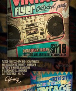vintage flyer template old school flyer template and sample