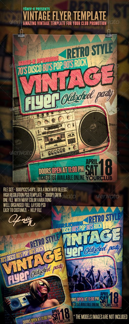 Vintage Flyer Template Old School Flyer Template and Sample | Dremelmicro