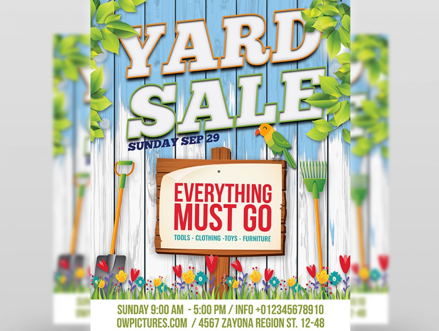 yard sale  garage sales flyer template by owpictures on moving sale flyer template