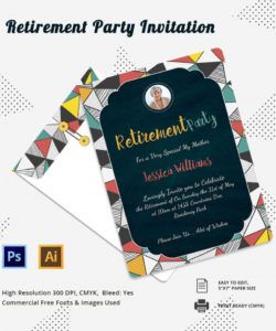 30 retirement invitation templates  psd ai word  free retirement announcement flyer template and sample