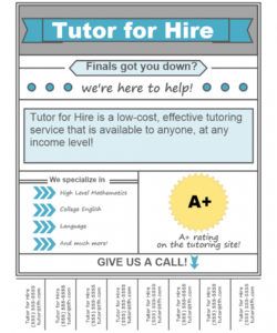 Math Tutoring Flyer Template Dremelmicro