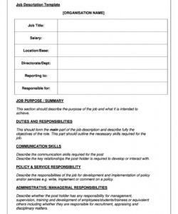 47 job description templates &amp;amp; examples ᐅ templatelab post job description template doc