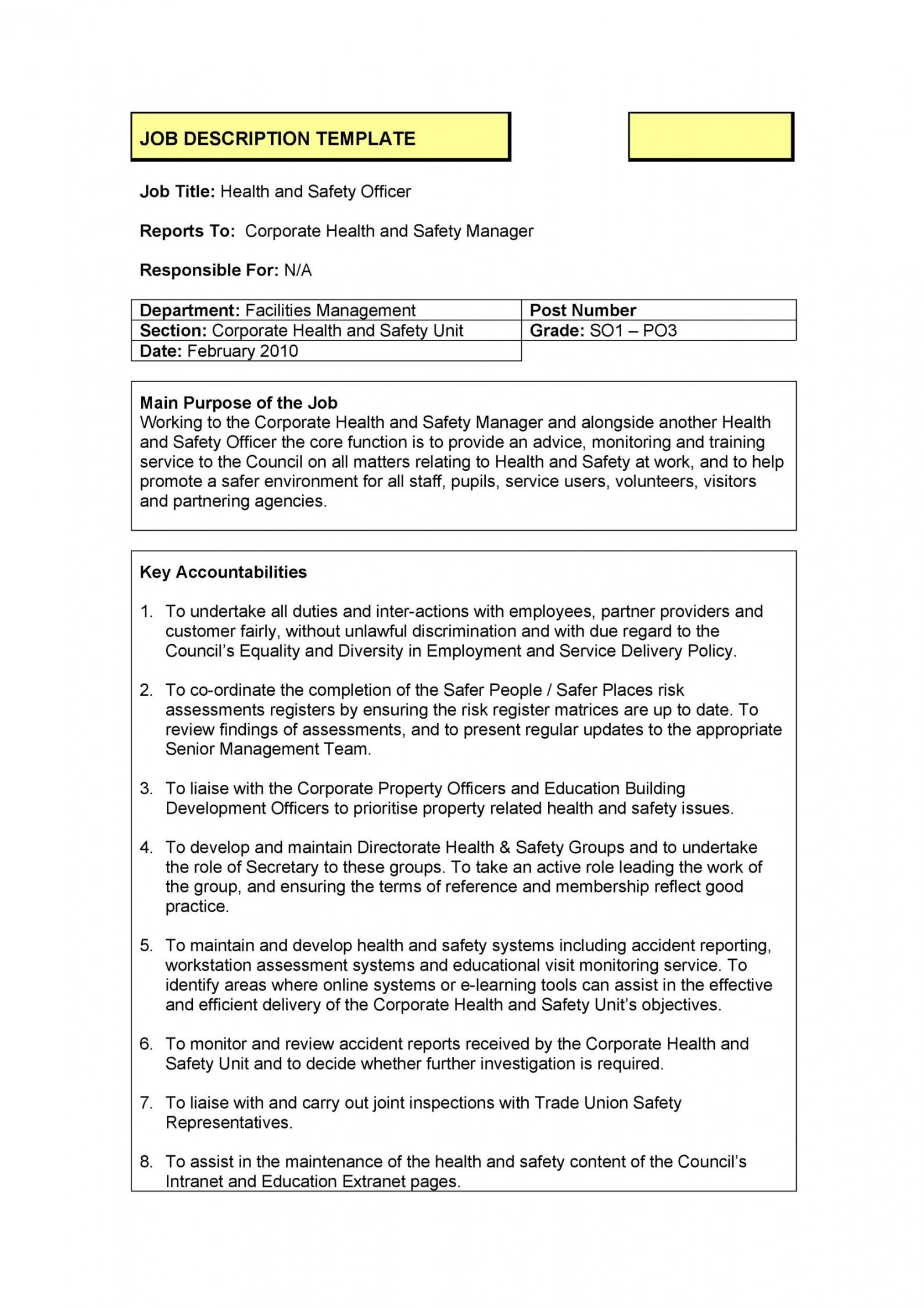 47 job description templates &amp; examples ᐅ templatelab work study job description template doc