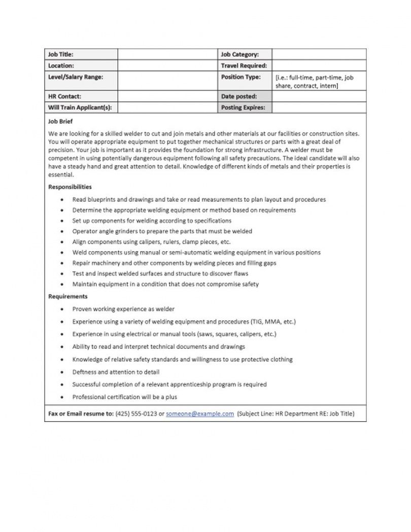 49 free job description templates &amp; examples  free template post job description template and sample