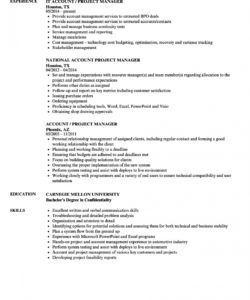 account  project manager resume samples  velvet jobs national account manager job description template doc