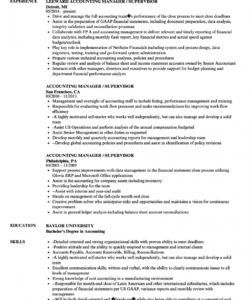 accounting manager  supervisor resume samples  velvet jobs accounting manager job description template