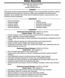 best restaurant manager resume example  livecareer restaurant manager job description template pdf