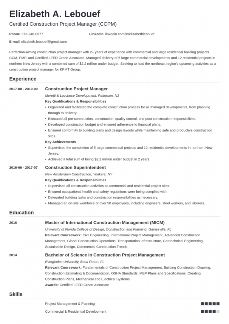 Graduate Project Manager Job Description