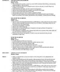 dump truck driver resume samples  velvet jobs truck driver job description template pdf