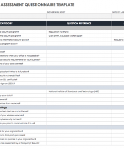 editable free vendor risk assessment templates  smartsheet vendor management checklist template