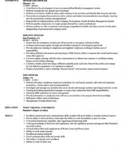 ehs officer resume samples  velvet jobs safety officer job description template and sample