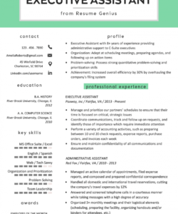 executive assistant resume example &amp;amp; writing tips  rg executive assistant job description template